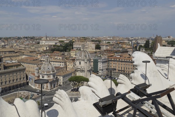 View from Monumento Vittorio Emanuele II, Piazza Venezia, Rome, Italy, Europe