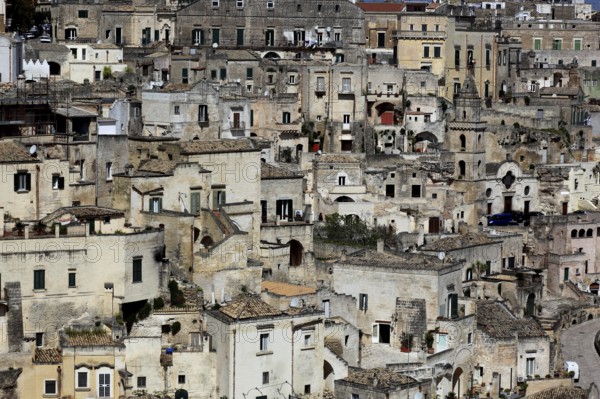 Old town, Sassi, Sassi di Matera cave settlements, UNESCO World Heritage Site, Matera, Basilicata,