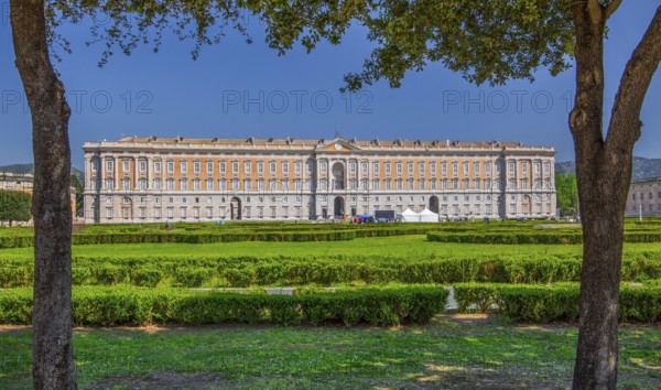 Southern front of the Royal Palace Palazzo Reale, Italian Versailles, Caserta, Campania, Italy,
