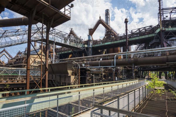Former steelworks, Völklingen Ironworks, UNESCO World Heritage Site, Völklingen, Saarland, Germany,
