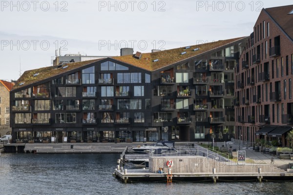 Contemporary architecture, Krøyers Square residential complex, inspired by historic warehouses,