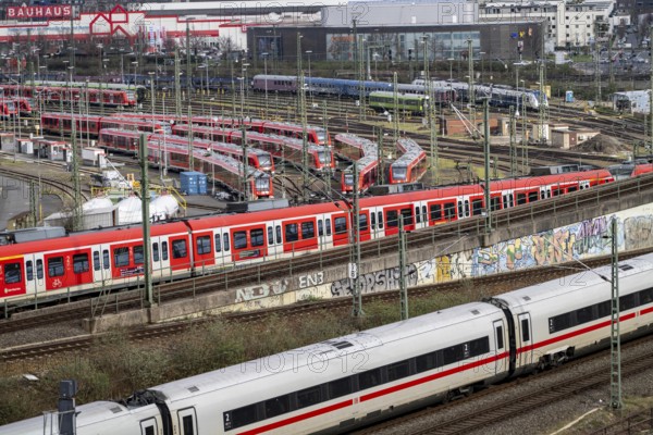 DB Regio stabling facility in Cologne Deutzerfeld, where suburban trains and regional trains wait