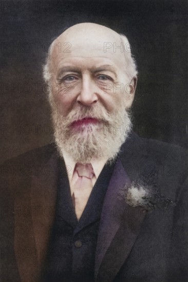 George Cadbury (1839-1922), aged 78 in 1906, English Quaker, industrialist and social reformer, who