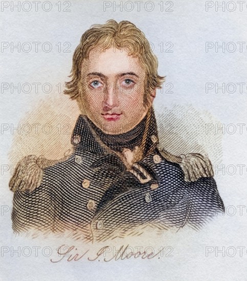 Sir John Moore, 1761, 1809, British soldier and general. From the book Crabbs Historical