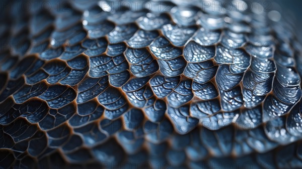 Abstract composition of shark skin texture with repetitive patterns, AI generated