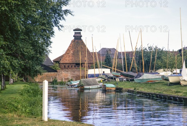 Boote auf dem Fluss Waveney, Beccles, Suffolk, England, UK Juli, 1971