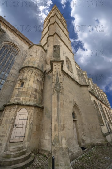Tower of St Vitus Church, 16th century, Iphofen, Lower Franconia, Bavaria, Germany, Europe