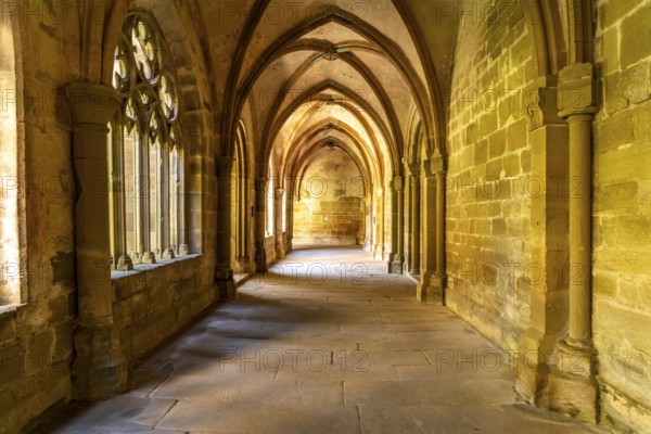 Cloister in Maulbronn Monastery, Maulbronn, Baden-Württemberg, Germany, Europe