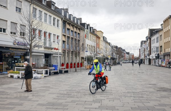 Düren, North Rhine-Westphalia, Germany - Düren city centre in times of the corona crisis during the