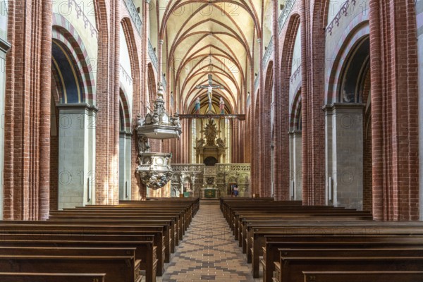 Interior of Havelberg St Mary's Cathedral, Havelberg, Saxony-Anhalt, Germany, Europe
