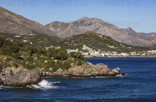 Coastal landscape near Plakias, south coast, Crete, Greece, Europe