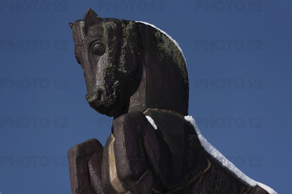 Detail of the Magdeburg Horse Gate, built in 1927 on the occasion of the German Theatre Exhibition,