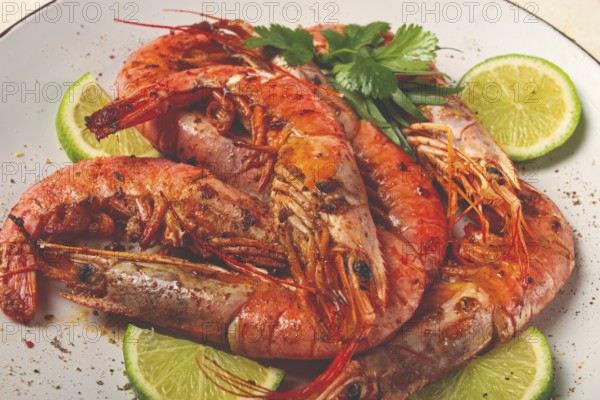 Fried Langoustines, Australian, lime and herbs, spices, homemade, no people