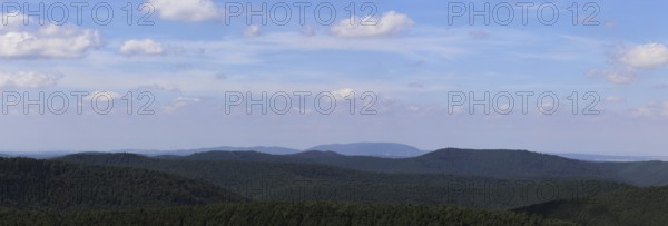 View from the Eckkopf tower near Bad Dürkheim over the Palatinate Forest