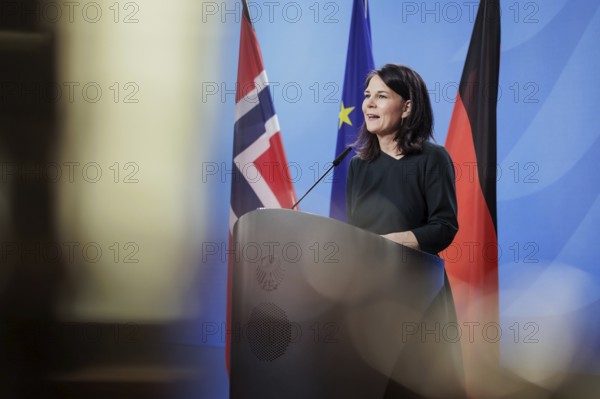 Espen Barth Eide (not pictured), Minister of Foreign Affairs of the Kingdom of Norway, and Annalena