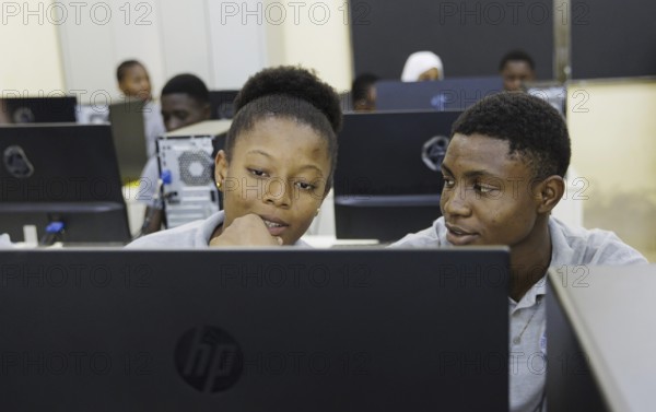 Scientific high school in Burkina Faso in Ouagadougou, 05.03.2024. The school is financed by the