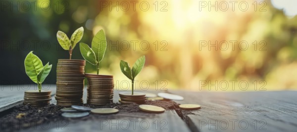 Concept of economy financial, investment business growth and ability to save money for prosperity,