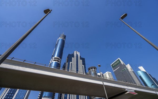Dubai, Downtown skyscrapers and Sheik Zayed Road, United Arab Emirates, Middle East, Asia