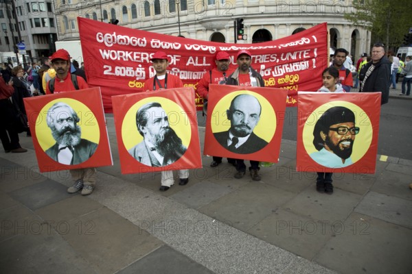 May Day march and rally at Trafalgar Square, London, England, UK May 1st, 2010