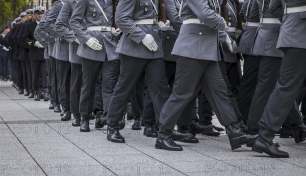 Guard battalion of the Bundeswehr during the final roll call at the Federal Ministry of Defence to