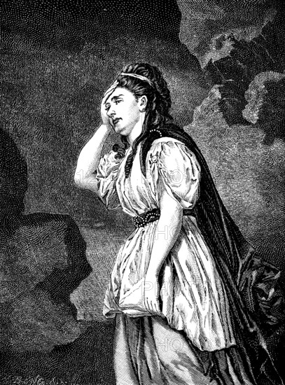 Ester Charlotte Brandes, actress in the Seyler troupe, well-known actress in a melodrama, 1772 in