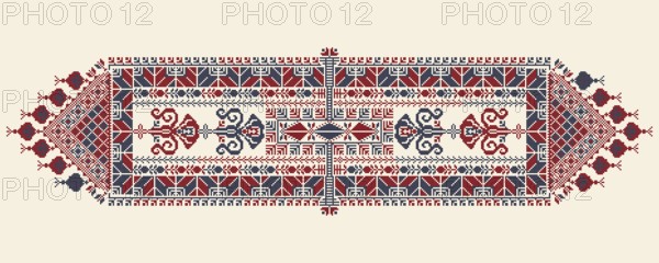 Tatreez, decorative Palestinian embroidery symbol
