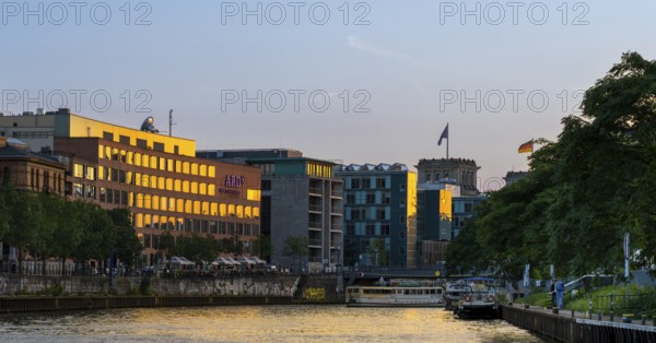 The ARD capital city office on the banks of the Spree in Berlin's government district, Berlin,