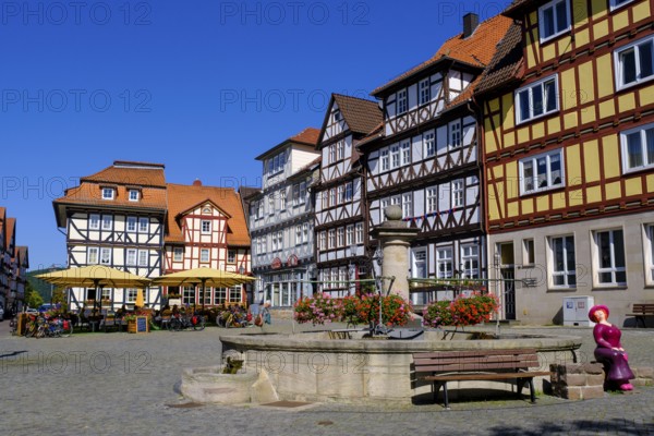 Market square, Allendorf district, Bad Sooden-Allendorf, Werratal, Werra-Meißner district, Hesse,