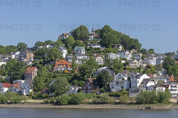 Houses, hill, Süllberg, Blankenese, Hamburg, Germany, Europe
