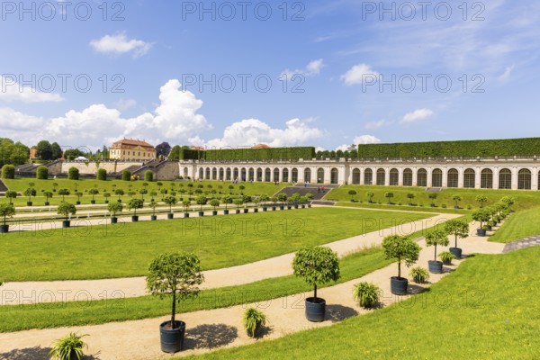The Grosssedlitz Baroque Garden with the Friedrich Palace is located on a hill on the left bank of
