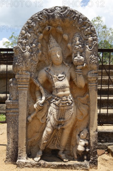 Oldest figure in the holy city of Anuradhapura, North Central Province, Sri Lanka, Asia