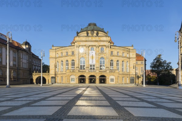 Opera House on Theatre Square Chemnitz, Saxony, Germany, Europe