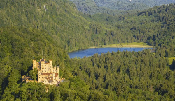 Hohenschwangau Castle, Schwansee, Schwangau, Ostallgaeu, Allgaeu, Swabia, Bavaria, Germany, Europe