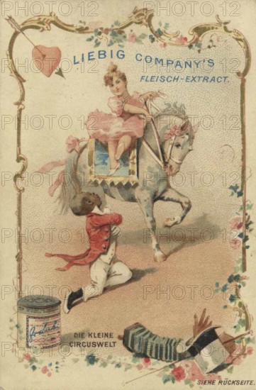 Picture series Kleine Die kleine Zirkuswelt, Liebig picture, digitally restored reproduction of a