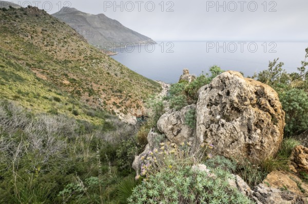 Landscape in the Zingaro National Park, Sicily, Italy, Europe
