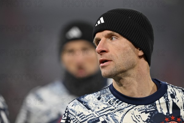 Warm-up training Thomas Müller FC Bayern Munich FCB (25), Portrait, Allianz Arena, Munich, Bavaria,