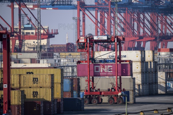 Container terminal in the seaport of Bremerhaven, Eurogate Container Terminal with almost 50