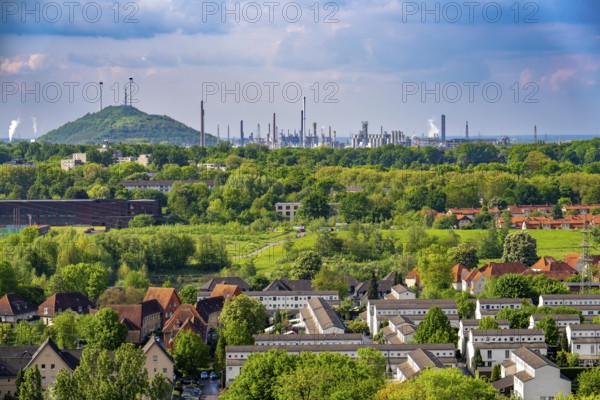 View from the Rungenberg spoil tip over the Buer district, Scholven spoil tip, Ruhr Öl GmbH, BP