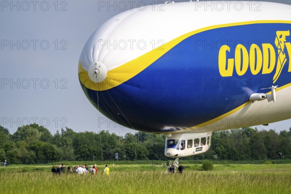 The Zeppelin NT, newly stationed at Essen/Mülheim Airport, undertakes sightseeing flights over the