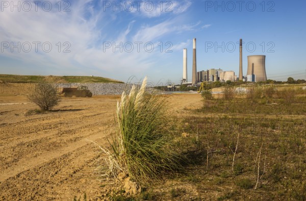 Dinslaken, Voerde, North Rhine-Westphalia, Germany, Emscher estuary into the Rhine. Construction