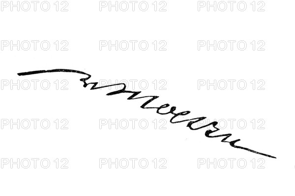 Signature, handwriting of Count Moltke, historical, digital reproduction of an original from the