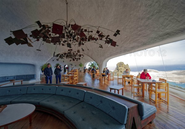 Mirador del Río viewpoint designed by the artist César Manrique, interior view, Lanzarote, Canary
