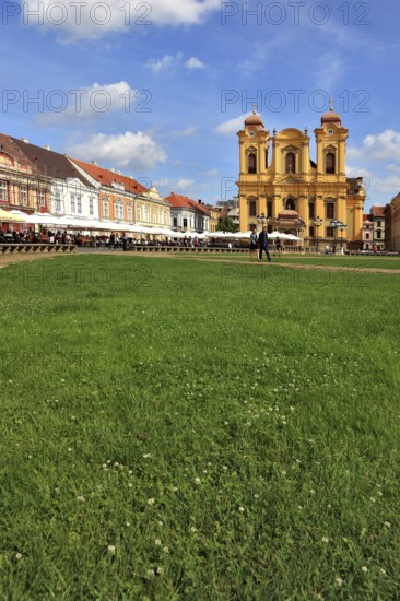 Banat, Timisoara, Timisoara, Old Town, Catholic Cathedral at Piata Unirii, Unification Square,