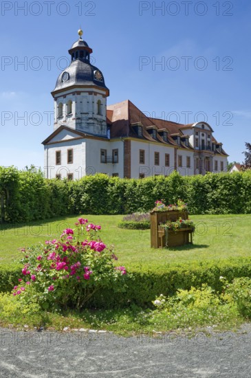 Baroque church, baroque castle church of St Trinitatis at Christiansburg Castle, castle park,