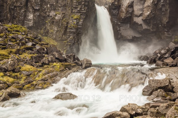 Folaldafoss Waterfall, Berufkordur, Eastfjords, East Region Austurland, Iceland, Europe