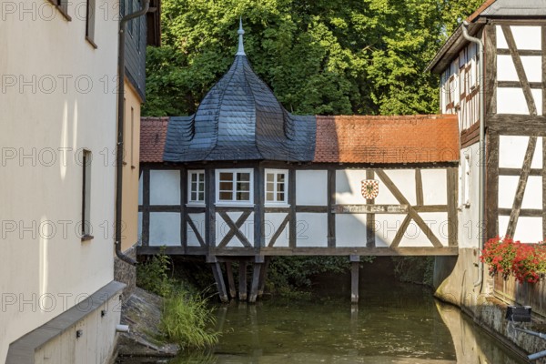 Bridge of Sighs, bridge on wooden piles, closed passage with roof and baroque pavilion,