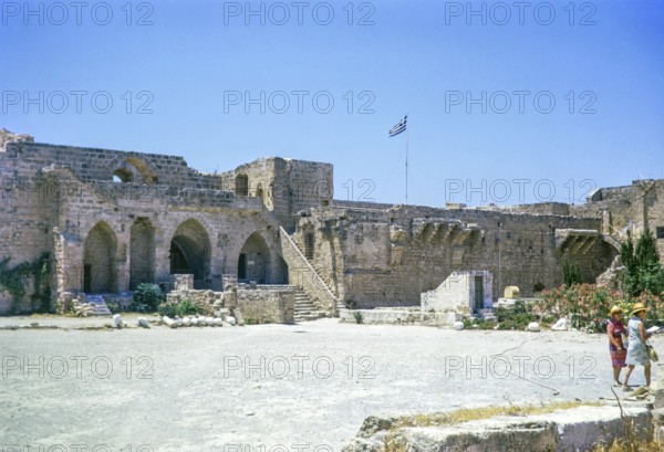 Medieval castle at Kyrenia or Girne, Northern Cyprus, Europe 1973 16th-century castle built by the