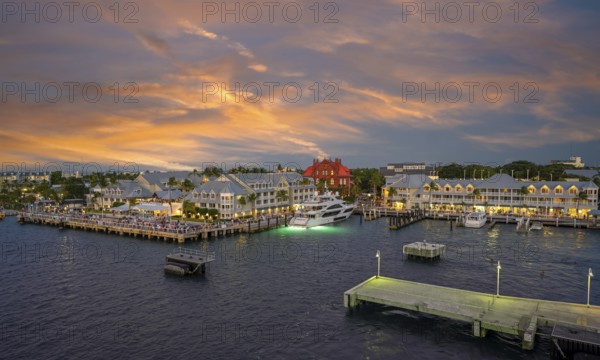 Evening atmosphere at the harbour Key West Florida USA