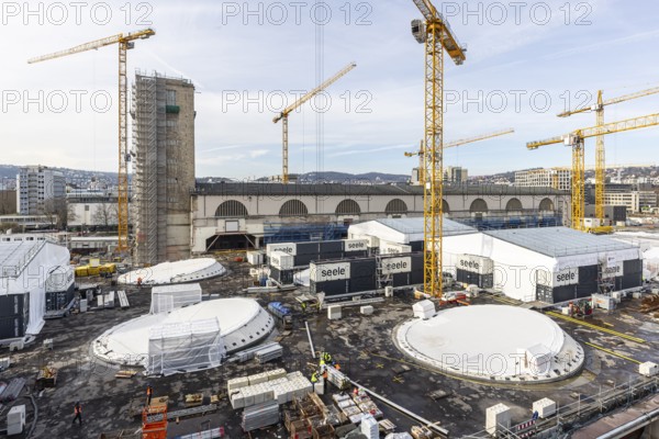 Stuttgart21 construction site. 27 light eyes will illuminate the new underground through station.