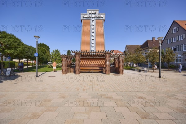 Graduation house, salt works with inscription Bad Salzuflen thermal baths and rose garden spa